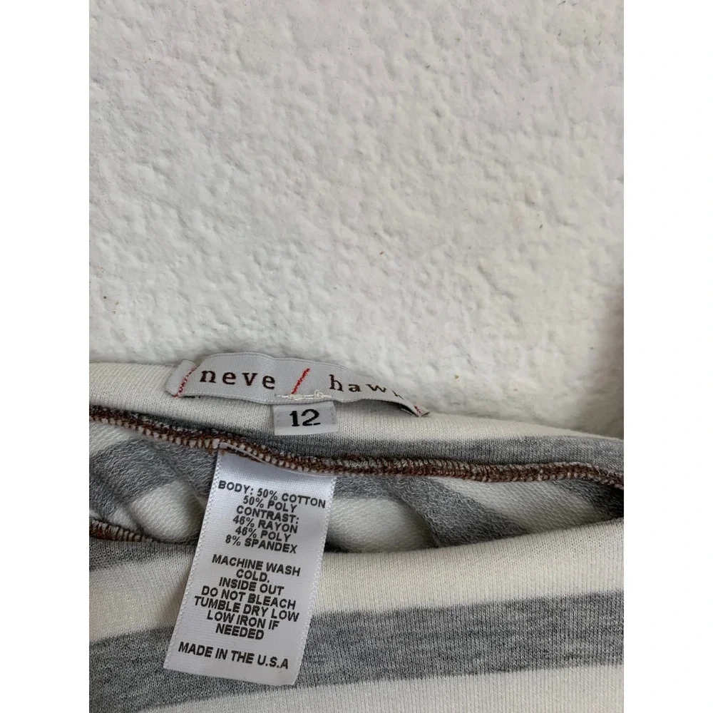 Neve Hawk Gray Striped asymmetrical tank dress Girls Size 12‎